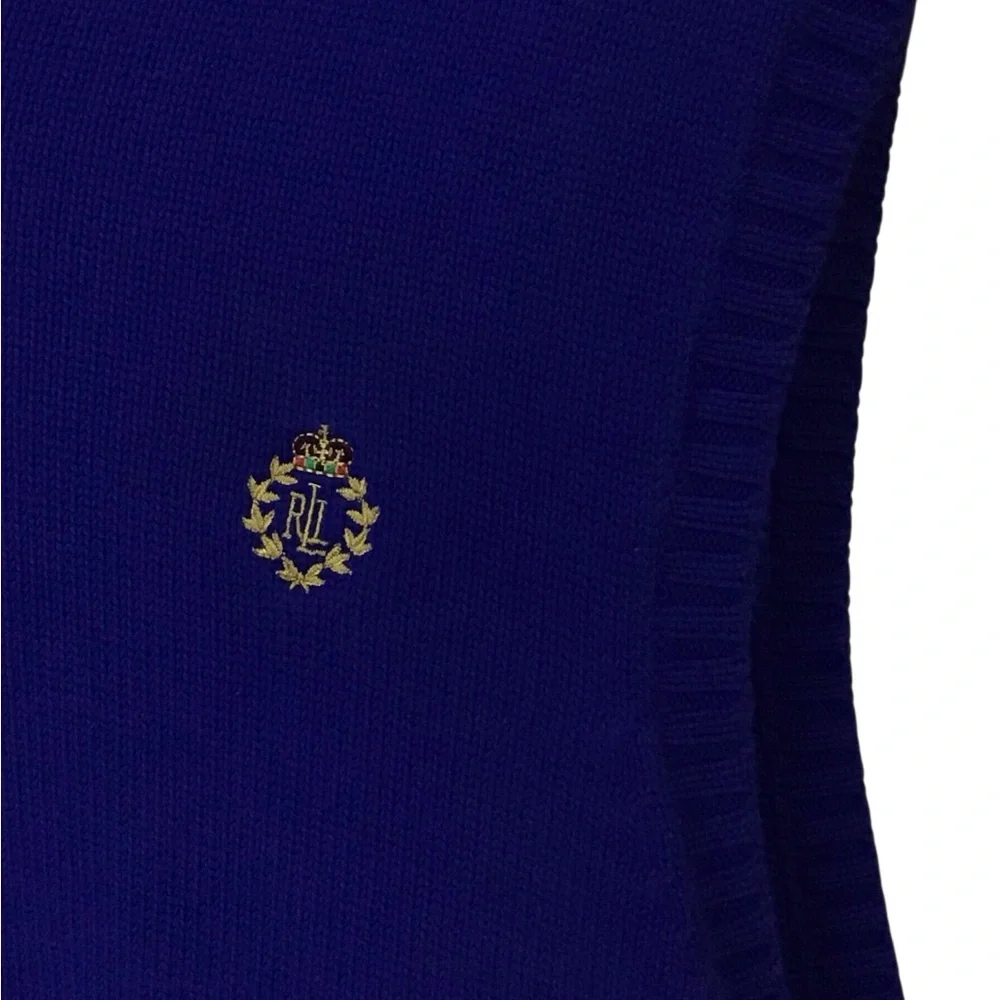 Lauren Ralph Lauren Men's V-Neck Blue Sweater Vest L